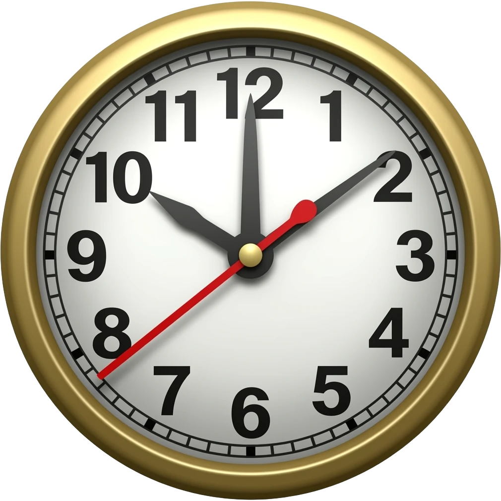 a cursed clock emoji