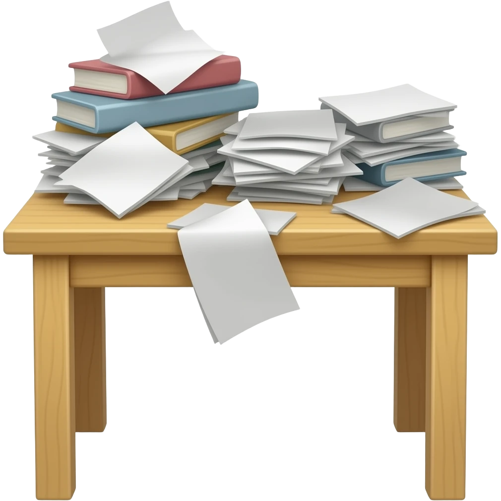 messy table emoji