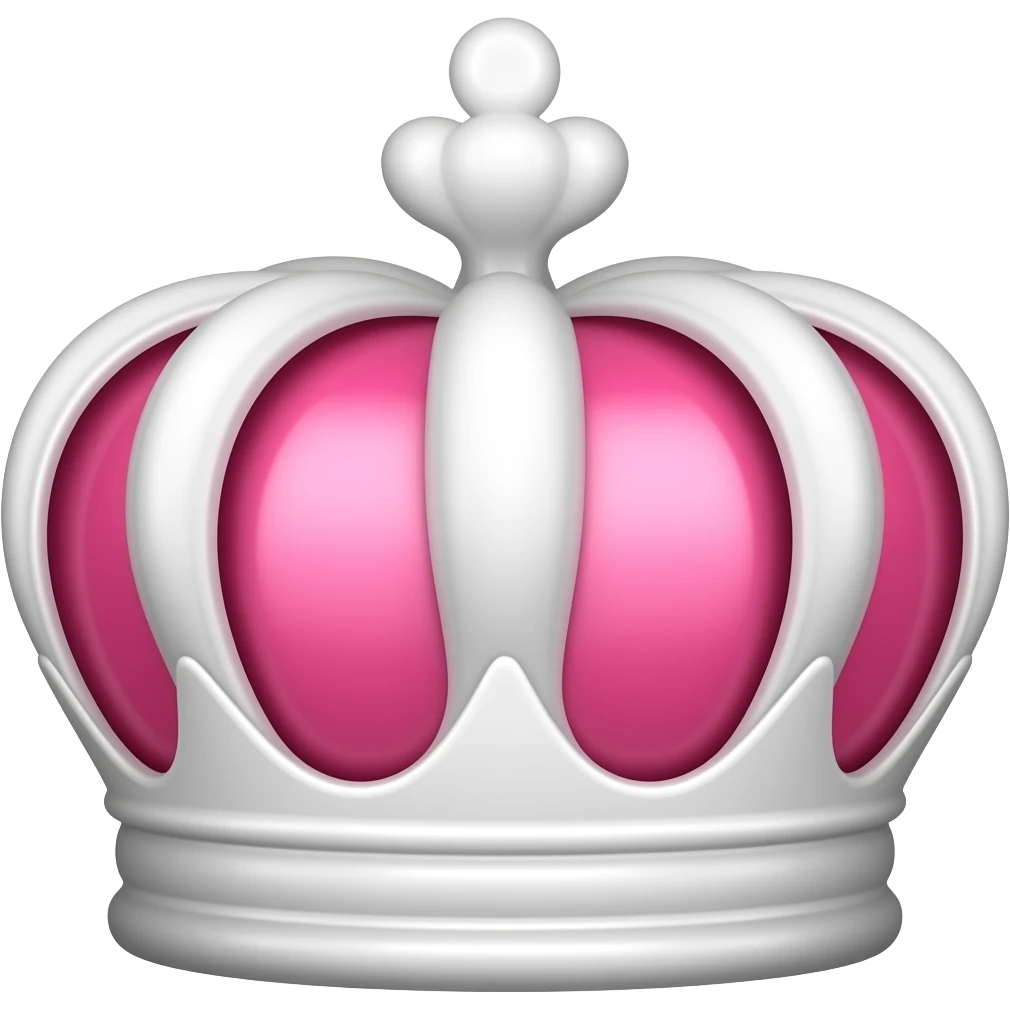 prink and white crown emoji