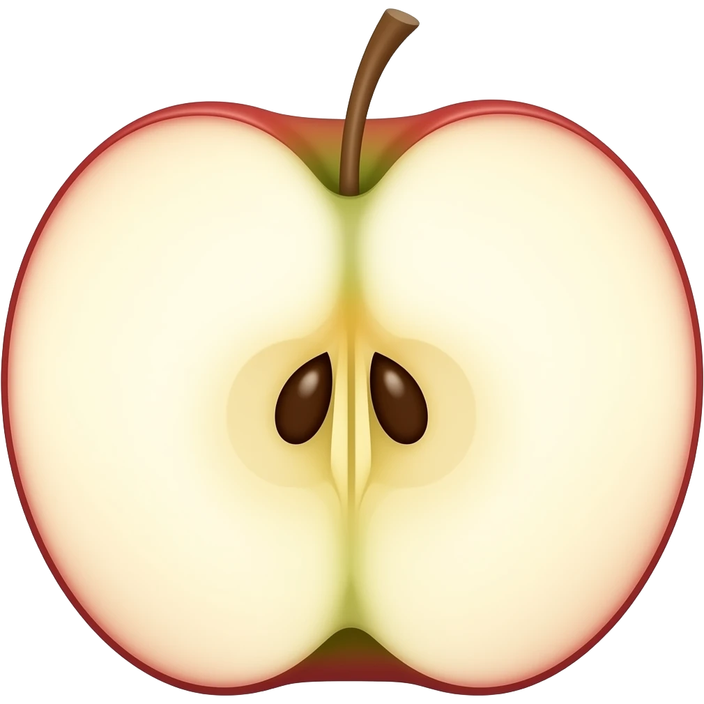 Half Apple emoji