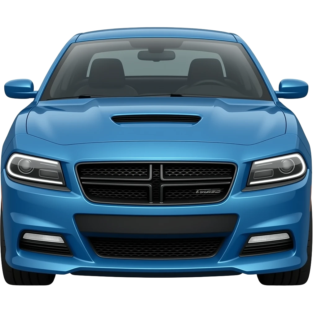 Blue color dodge charger emoji