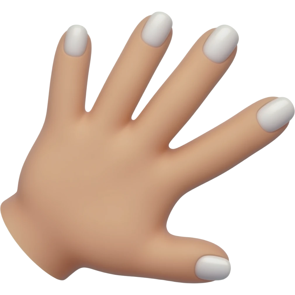 Fake nailset on hand emoji