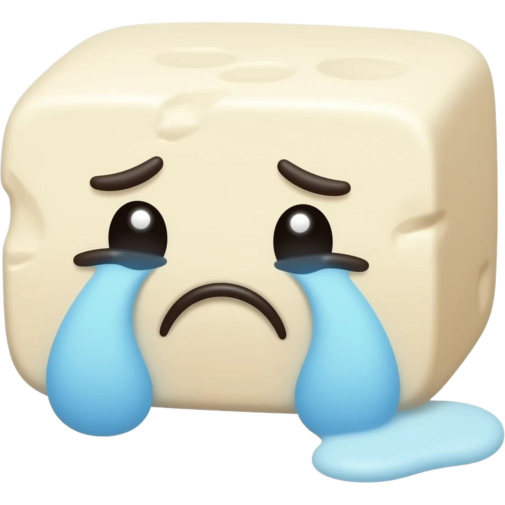 crying tofu emoji