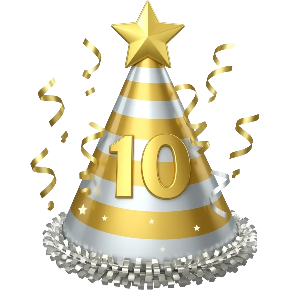 10TH BIRHDAY HAT emoji