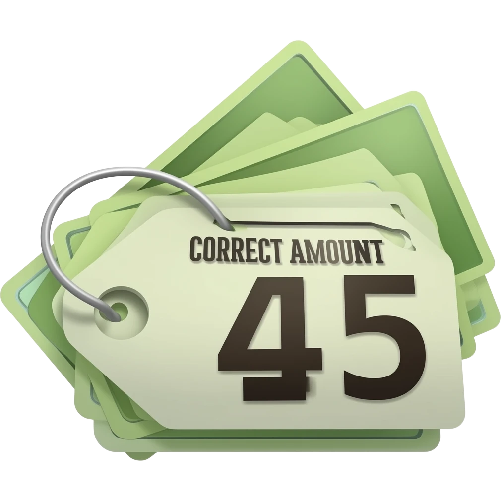 correct price emoji