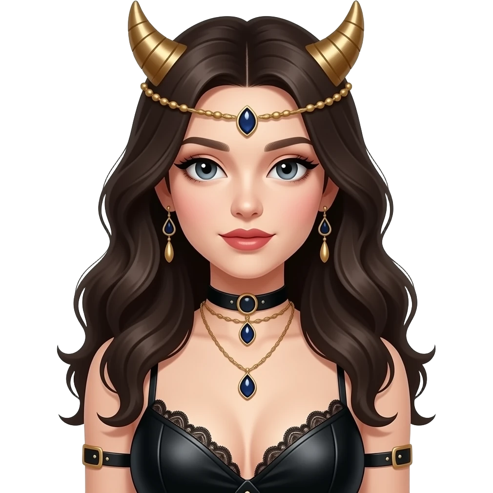 Сексуальная и мистическая девушка в сексуальном наряде emoji