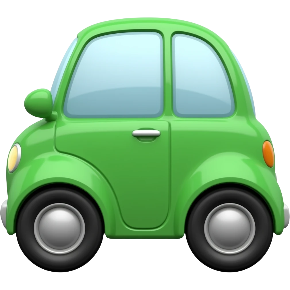 Tooned green car emoji