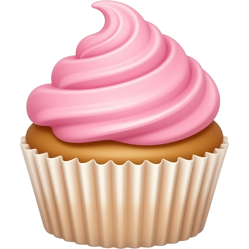 Cupcake with pink icing emoji