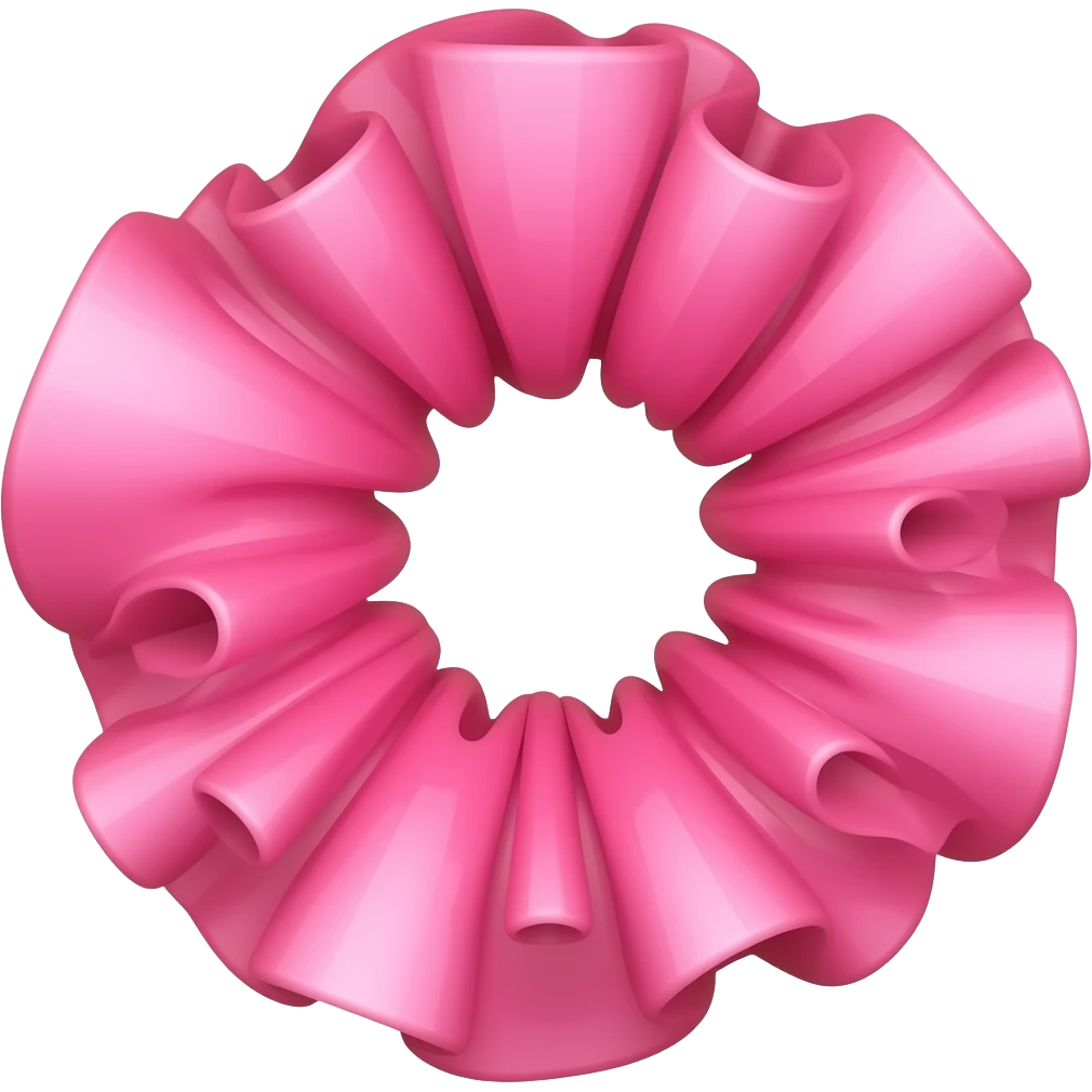 Pink scrunchie emoji