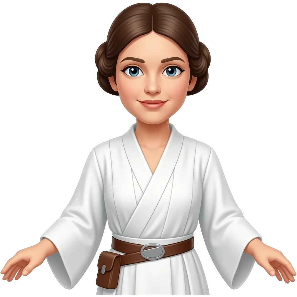 Full Length body Realistic Princess Leia emoji