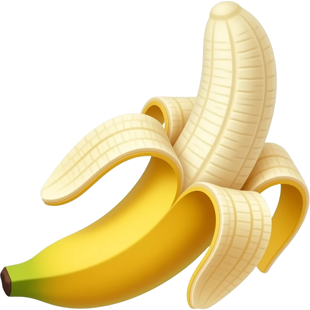 Один банан наполовину очищенный emoji