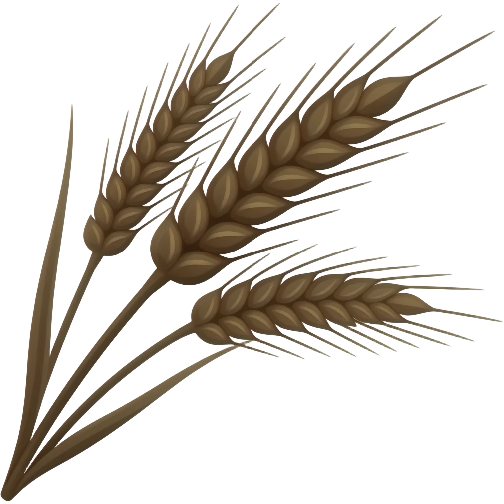 Dark brown realistic wheats 🌾🌾🌾 emoji