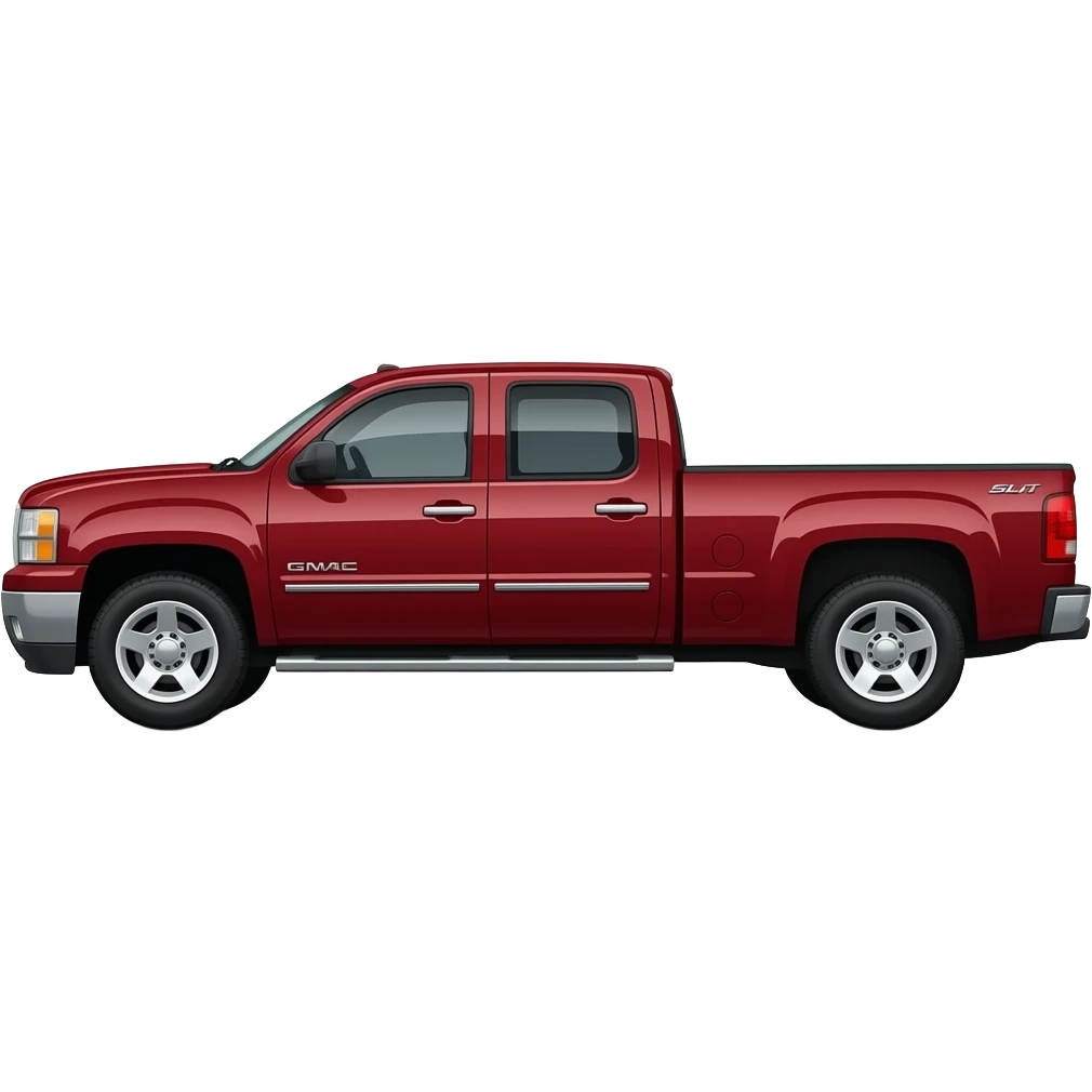 2009 GMC Sierra 3500HD SLT 4dr Extended Cab Sonoma Red Metallic Side emoji