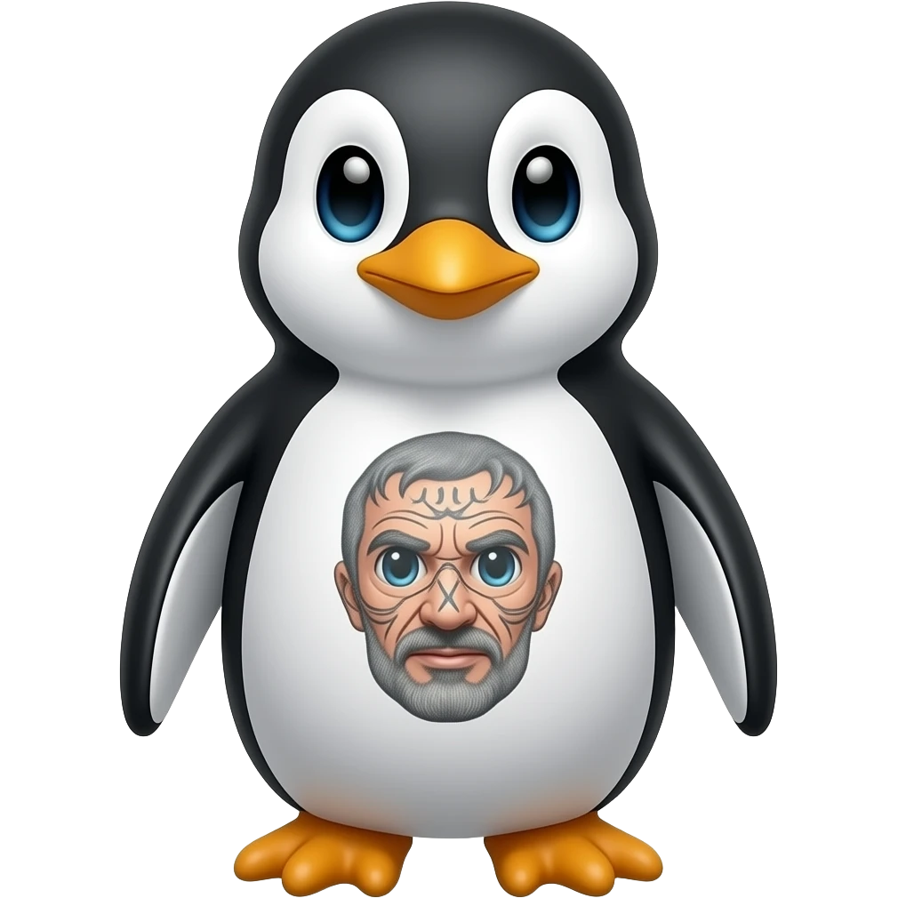 face tattoo penguin emoji