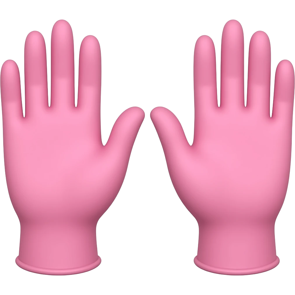 surgical gloves pink emoji