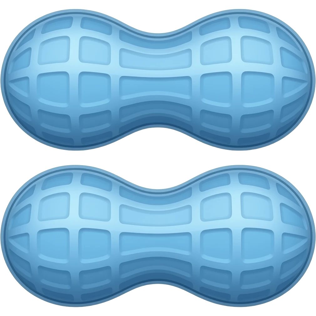 2 Blue peanuts emoji