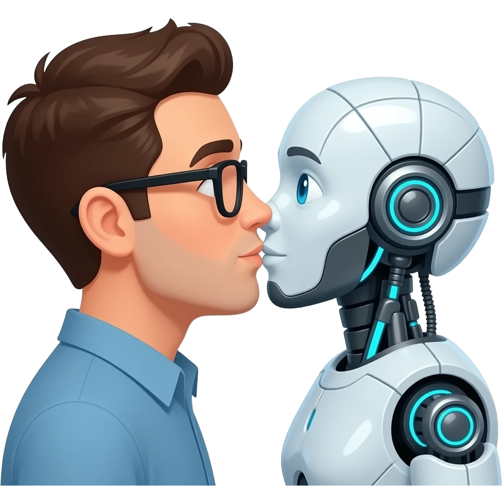 Kissing Gemini (make Gemini a ai robot). emoji