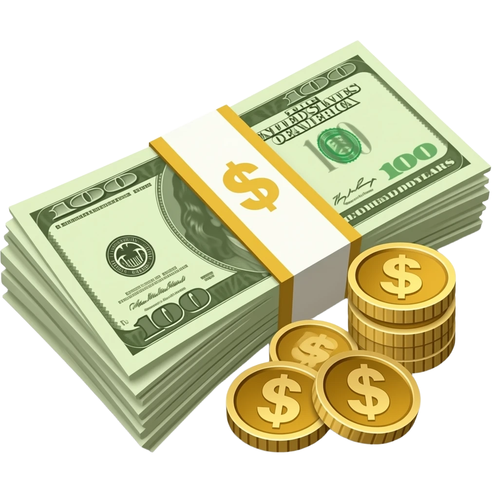 Кучка долларов emoji