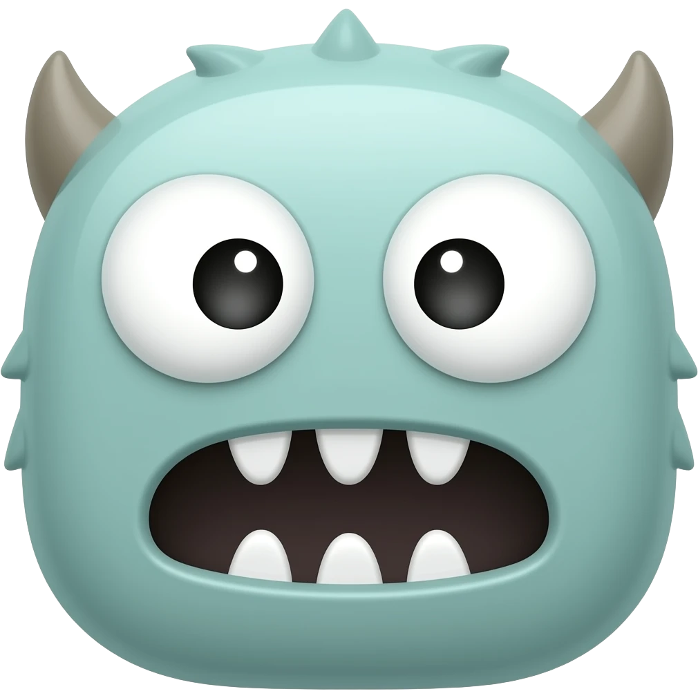 Square monster head emoji