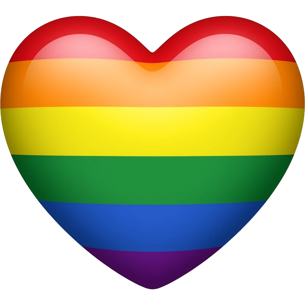 Pride heart emoji