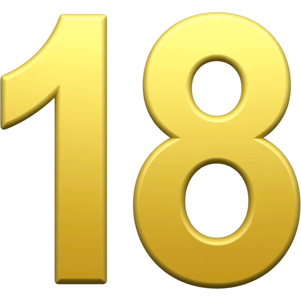 18 yellow emoji