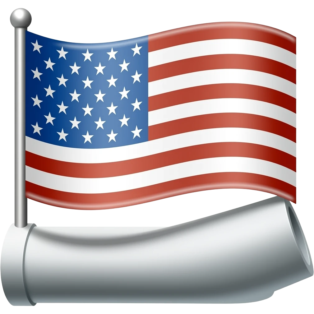 Flag with cylinder on it emoji