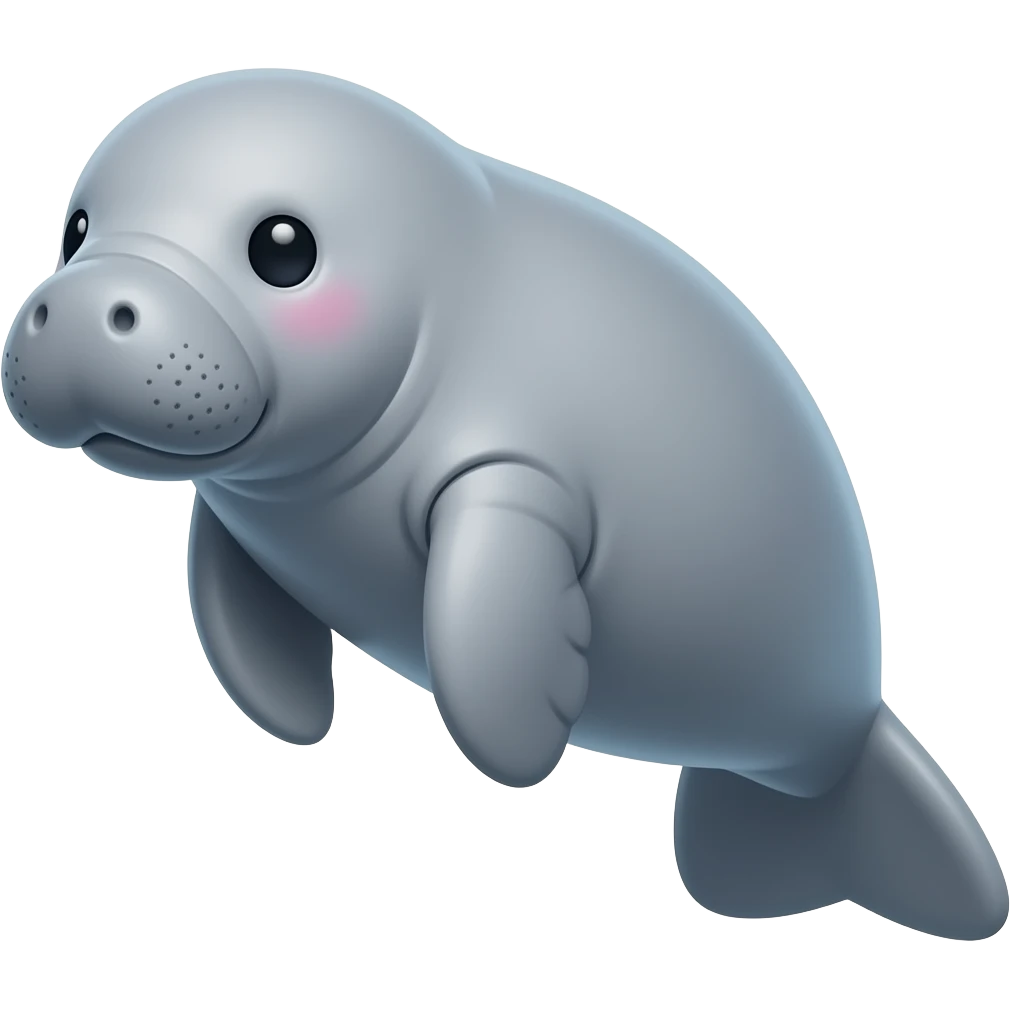Manatee doing uwu emoji