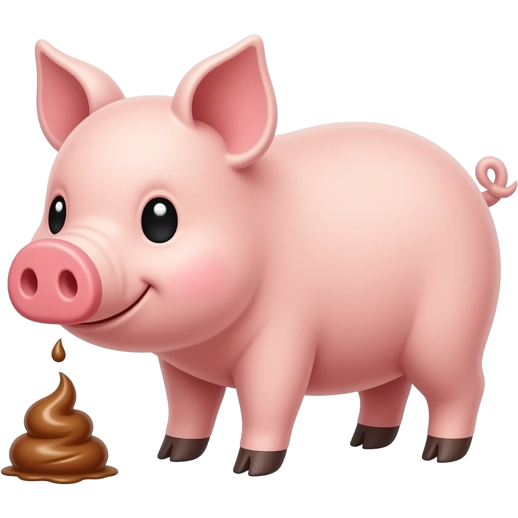 Свиня какає какашаами emoji