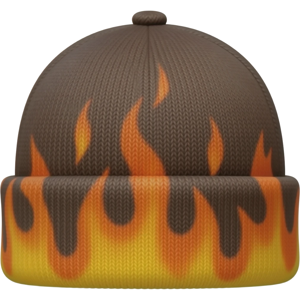fire pattern hat emoji