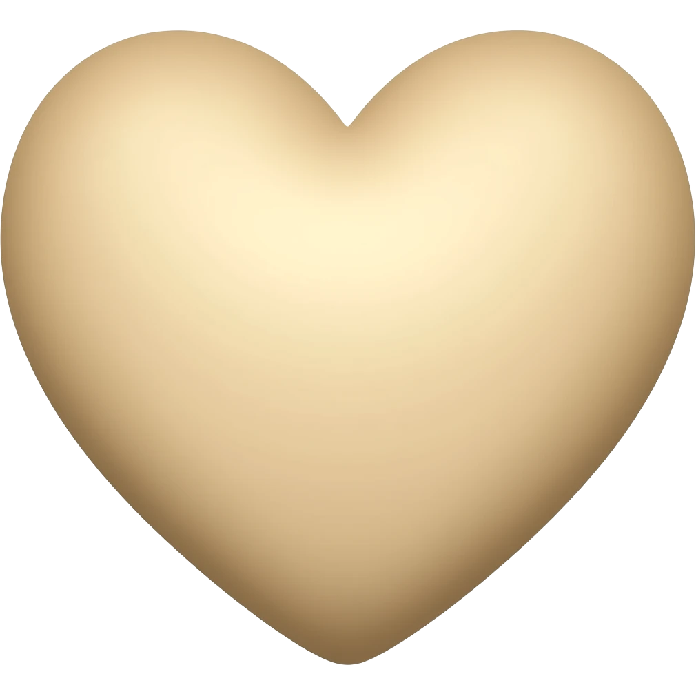 Beige Heart iPhone emoji emoji