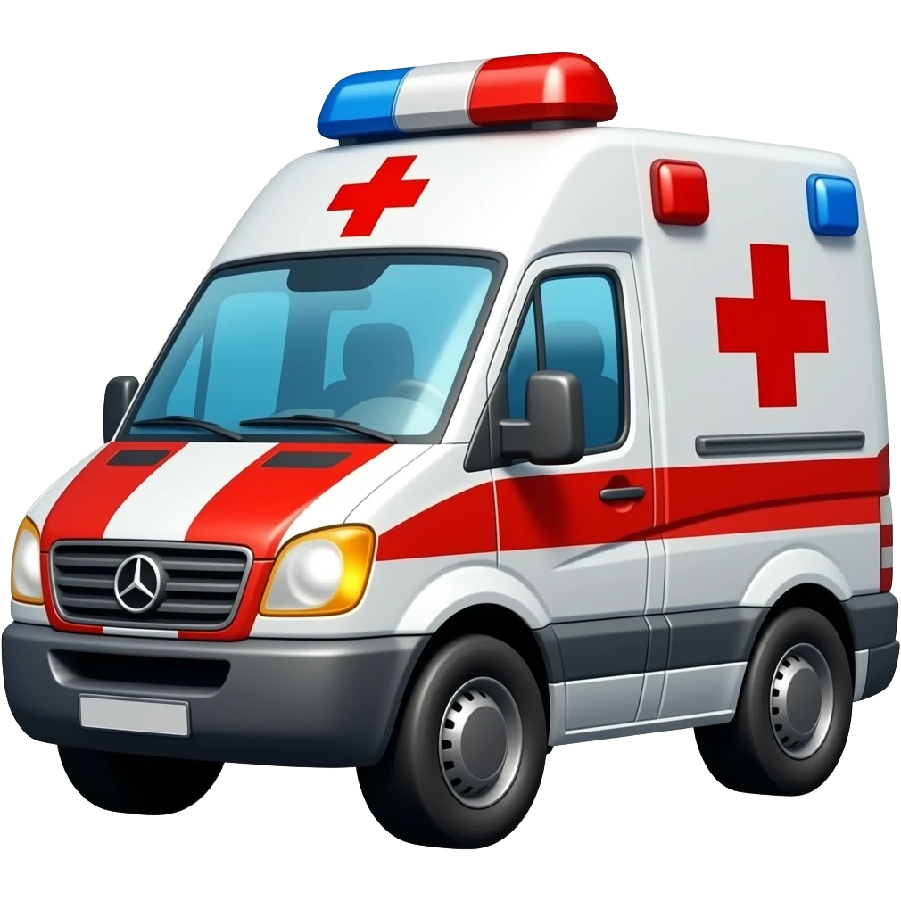 cartoonish style ambulance emoji
