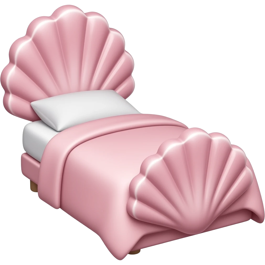 Make a pink shell bed emoji