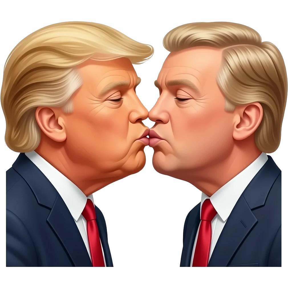 трамп целует туалет emoji