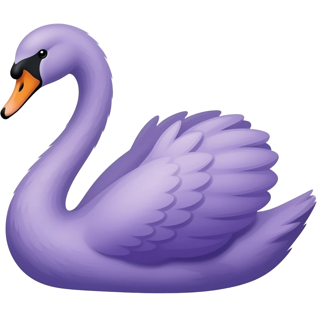 Purple color swan emoji