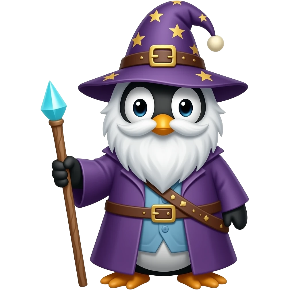 Penguin Wizard emoji