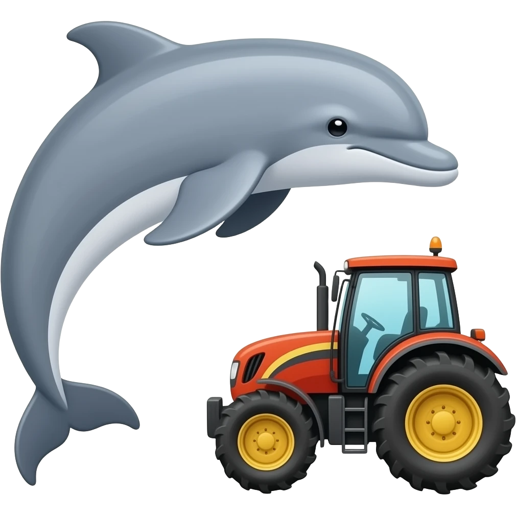 🐬+🚜 emoji