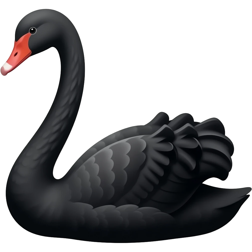 Черный лебедь без других лишних цветов emoji