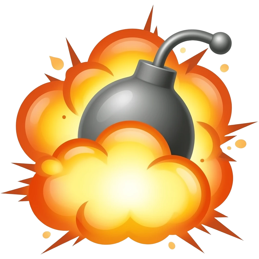 Bombs blasting emoji