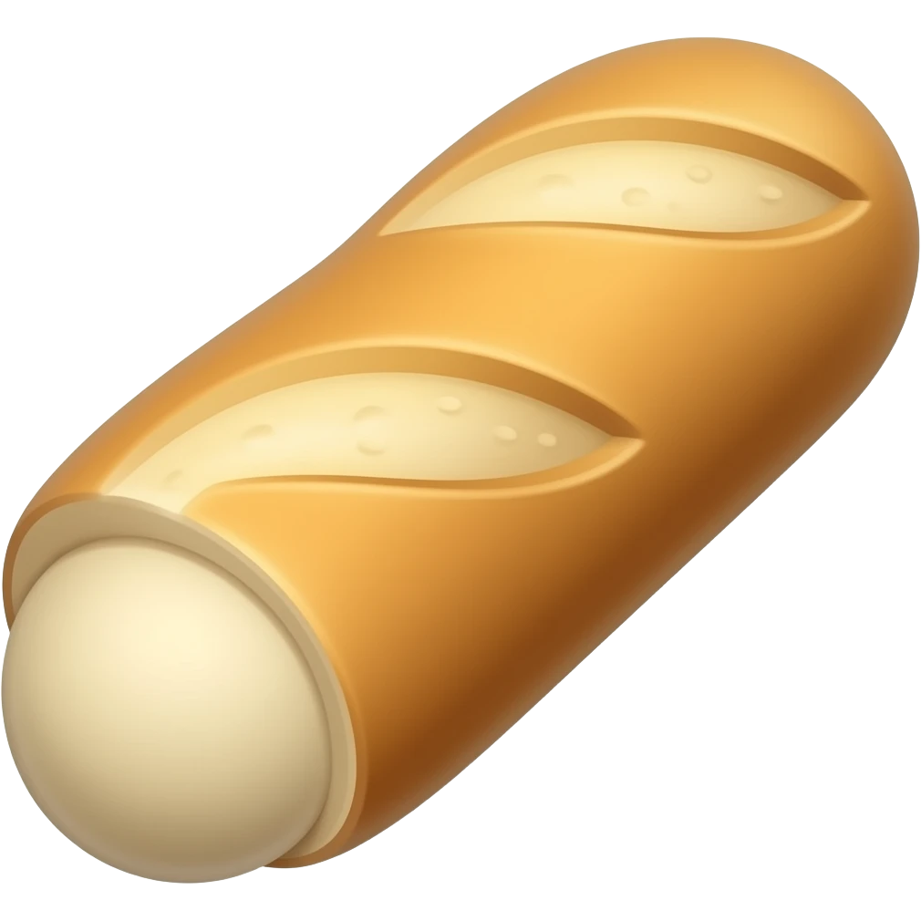 cartoonish baguette emoji