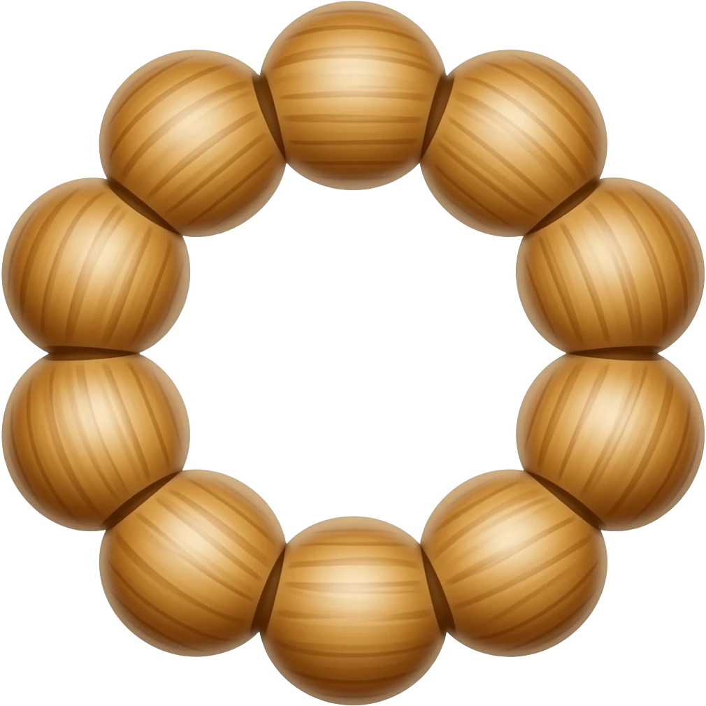 wooden beads emoji