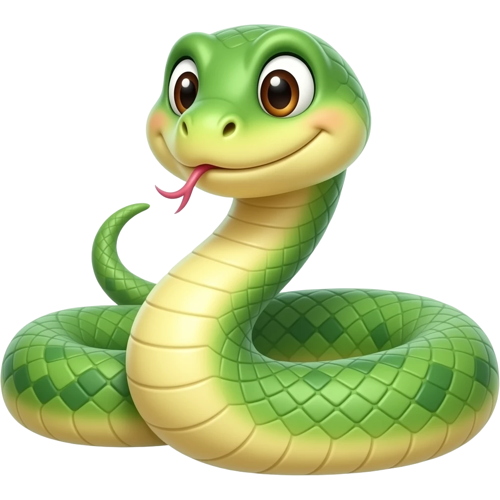 Fatty funny snake emoji