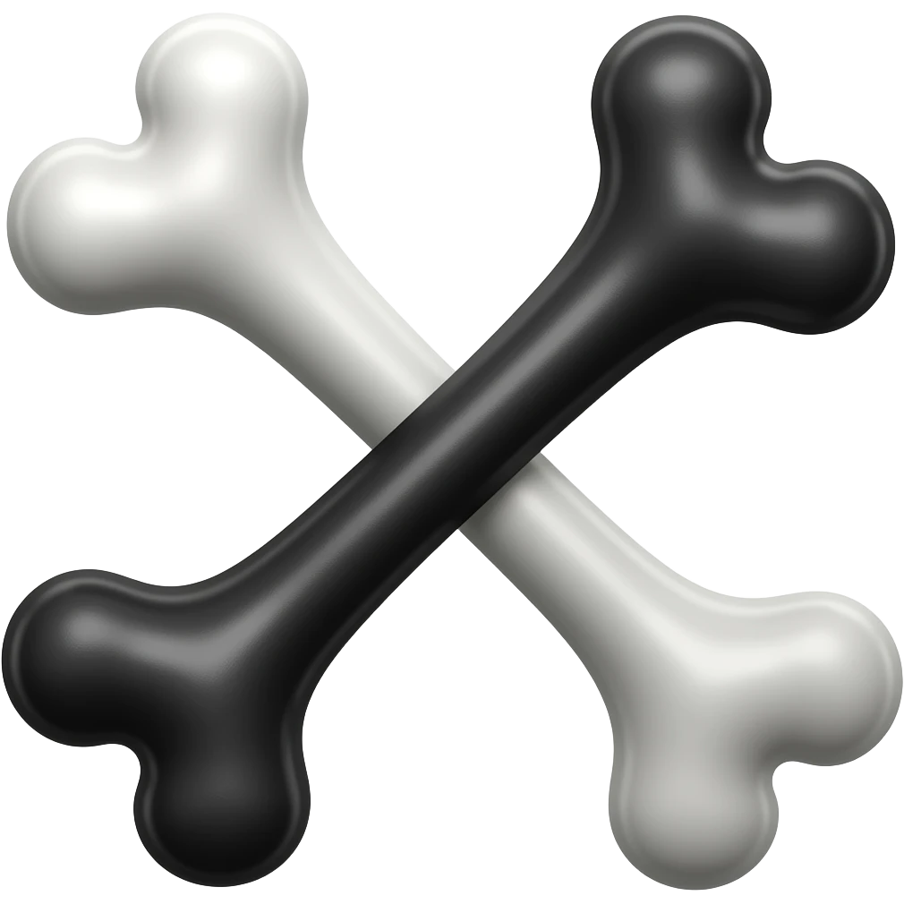 Black bone emoji