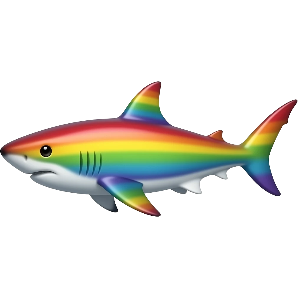 rainbow shark emoji