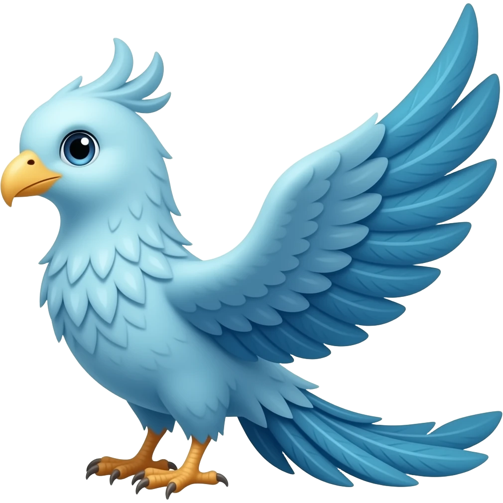 Small blue phoenix emoji