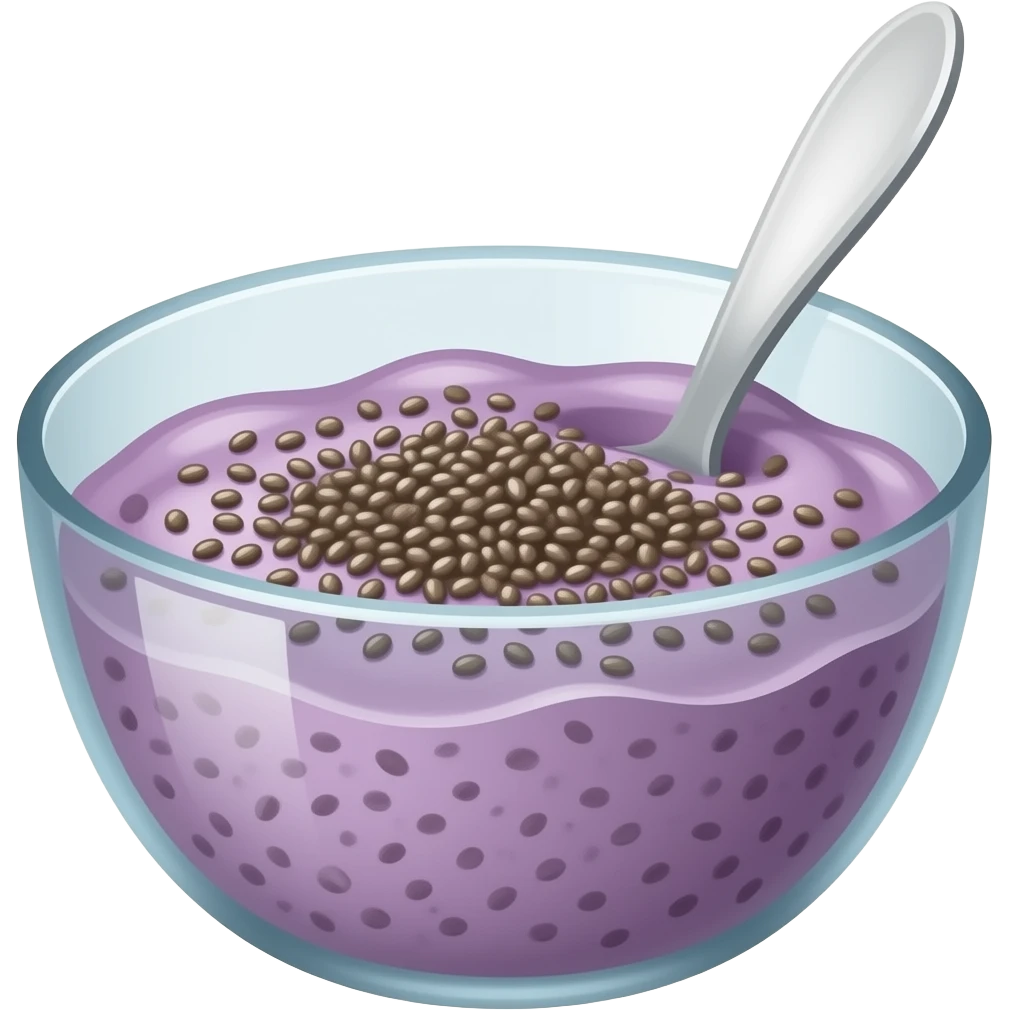 Purple Chia seed pudding emoji