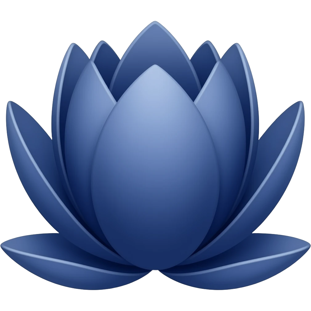 8 petal  dark blue lotus emoji
