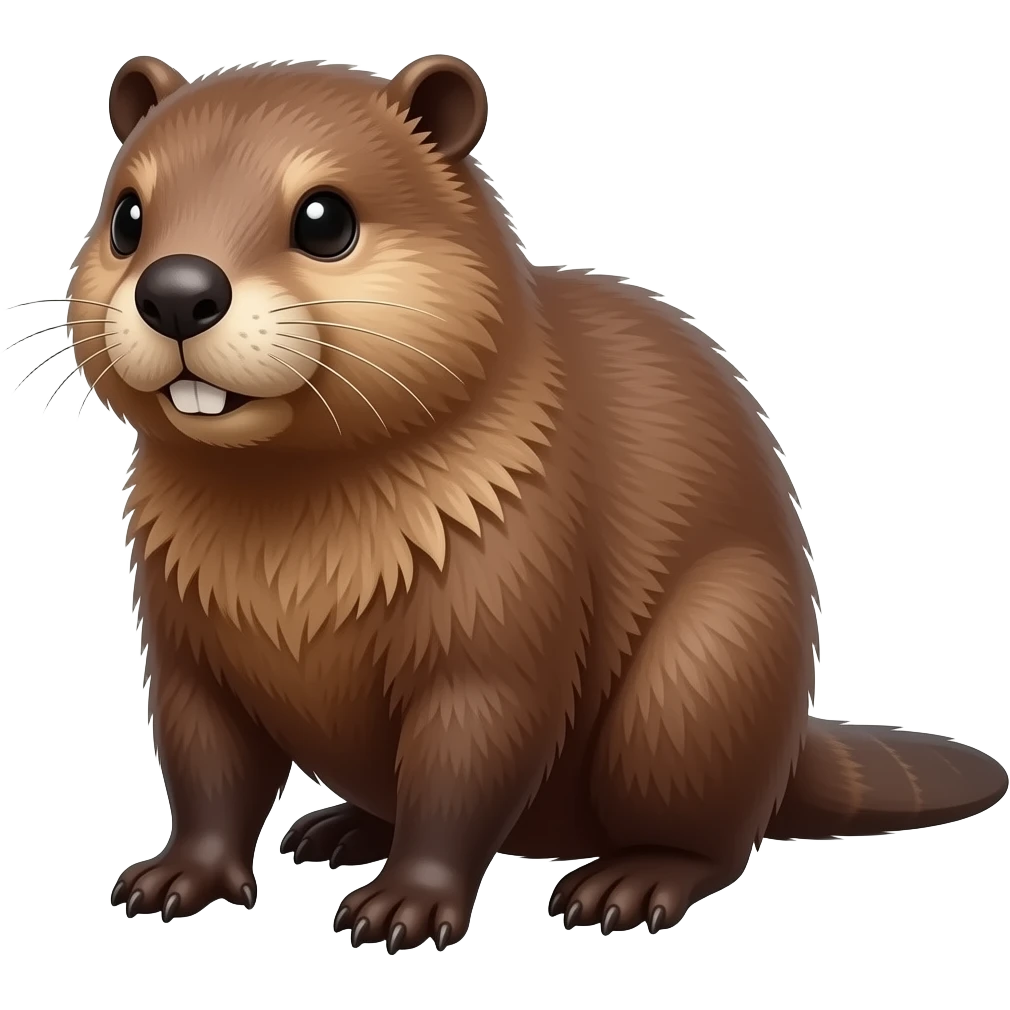 Do a realistic beaver emoji