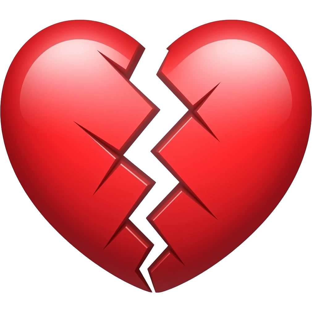 Broken heart emoji