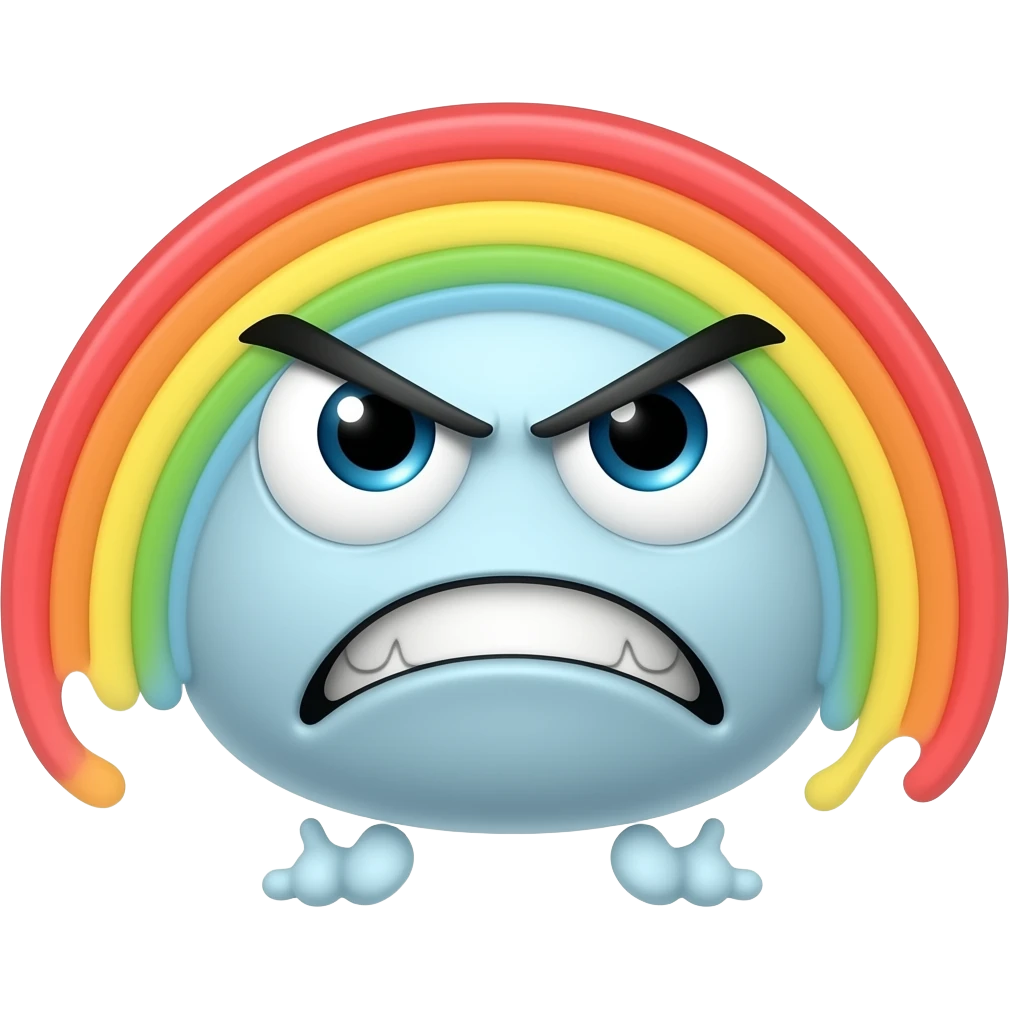 Angry rainbow 😡 emoji