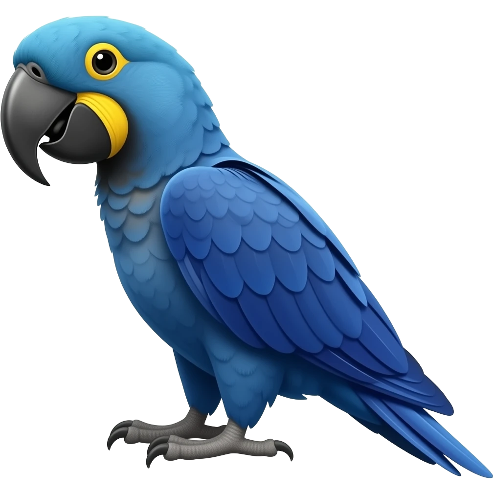 Passaro arará toda azul emoji